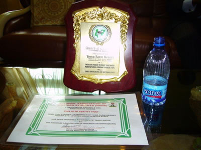 Endorsement shield for Yoma Farm Resort from Nigerian University students