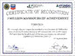 Certificate of Recognition for 5 Million Man Hours on EGP3